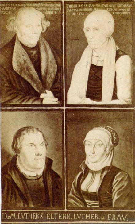 Dr. Martin Luther und Frau sowie seine Eltern