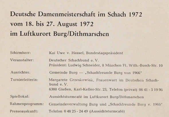 Bulletin 1972, Organisation