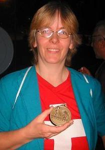 Barbara Hund mit Bronzemedaille