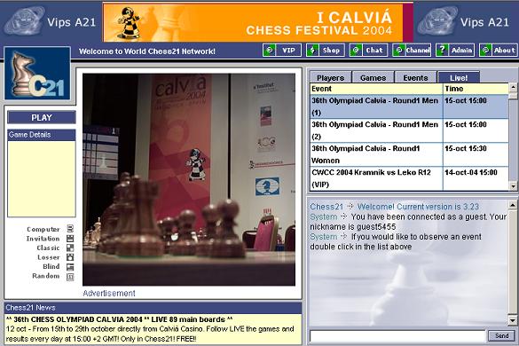 Partien live aus Calvia
Screenshot